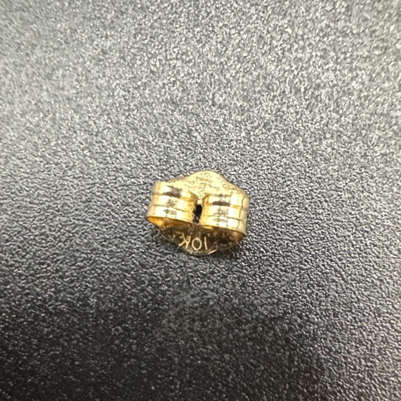 10k Gold Diamond Opal Stud Earrings - Picture 6 of 9